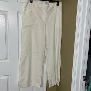 Nice NWT NY & Co cream wide leg pants 18 tall